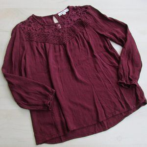 Wallflower Plum Lace Top